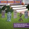 Halloween Foam RIP Graveyard Tombstones (5 Pack), Yard Sign Headstone Decorations and 10 Bonus Metal Stakes for Halloween Yard Outdoor Indoor Decorations